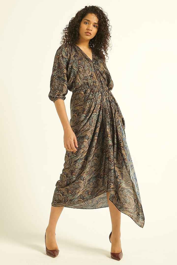 Multi-Colored Paisley Printed Dress by Dash and Dot