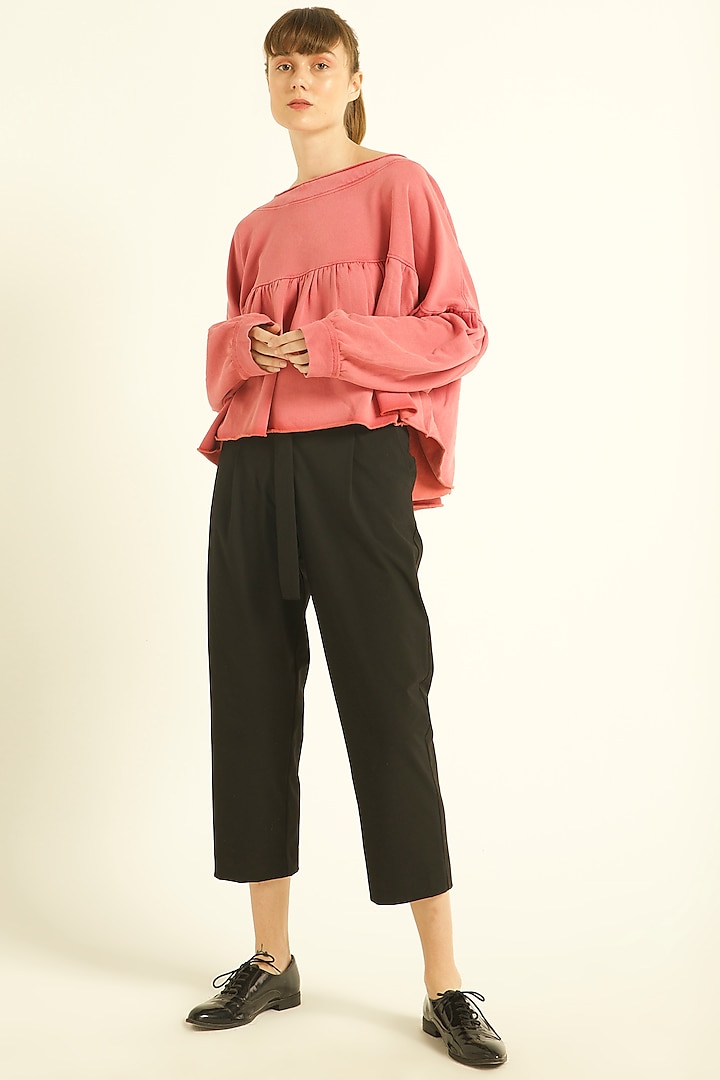 Light Coral Cotton Sweat Top by Dash and Dot at Pernia's Pop Up Shop