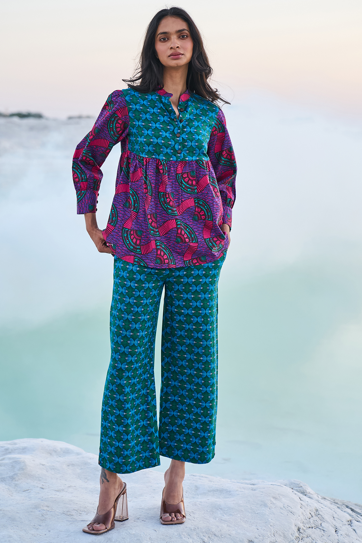 Multi-Coloured Cotton Printed Top by Dash and Dot