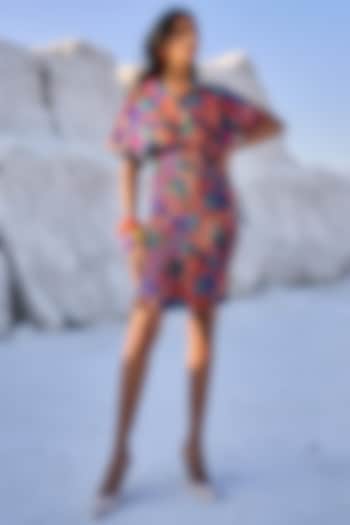 Multi-Coloured Tencel Printed Summer Shirt Dress by Dash and Dot at Pernia's Pop Up Shop