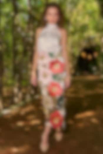 Multi-Colored Polyester Midi Skirt by Dash and Dot at Pernia's Pop Up Shop