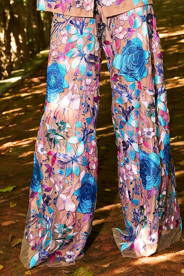 Multi-Colored Recycled Polyester Floral Blazer Set by Dash and Dot at Pernia's Pop Up Shop