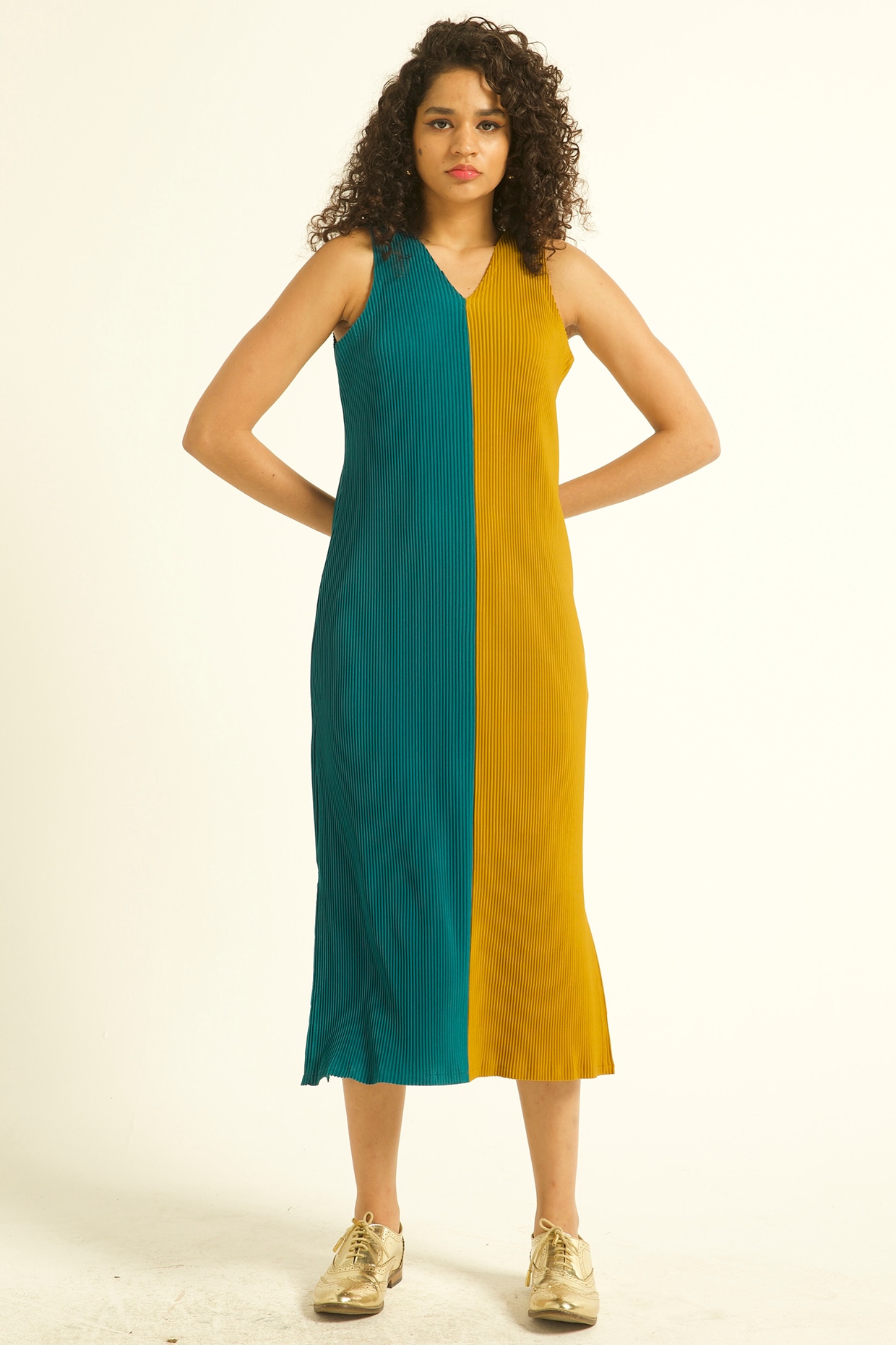 Sheczzar Mustard Color Georgette Floor Length Party wear Gown. - SHECZZAR -  3380108