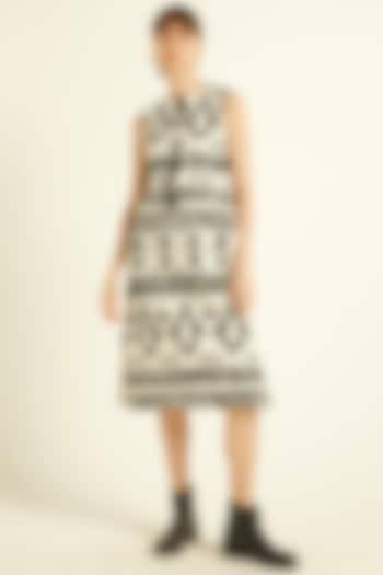 Ivory Printed Midi Dress by Dash and Dot at Pernia's Pop Up Shop