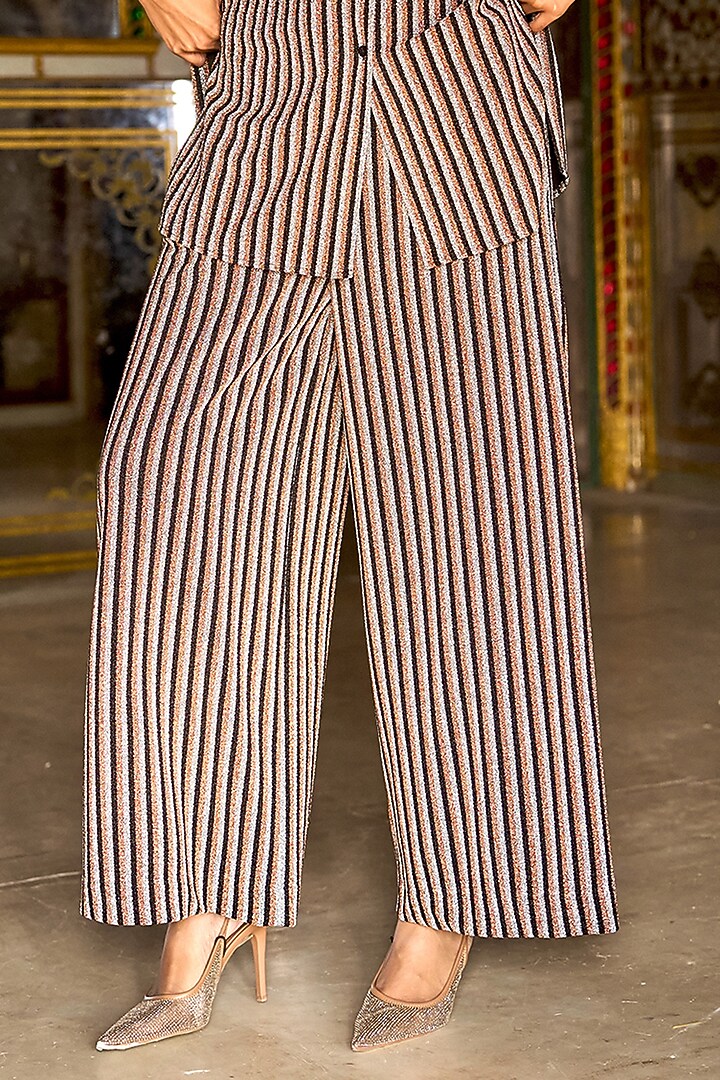 Multi-Colored Knit Striped Co-Ord Set by Dash and Dot at Pernia's Pop Up Shop