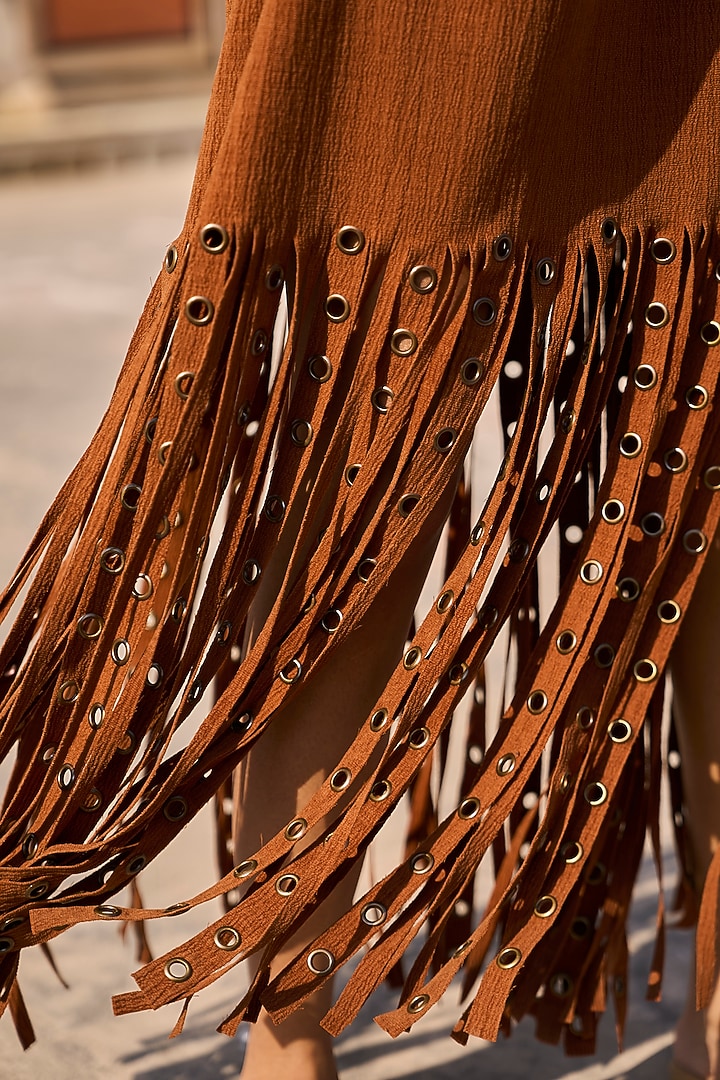 Rust Suede Kaftan Summer Dress by Dash and Dot at Pernia's Pop Up Shop