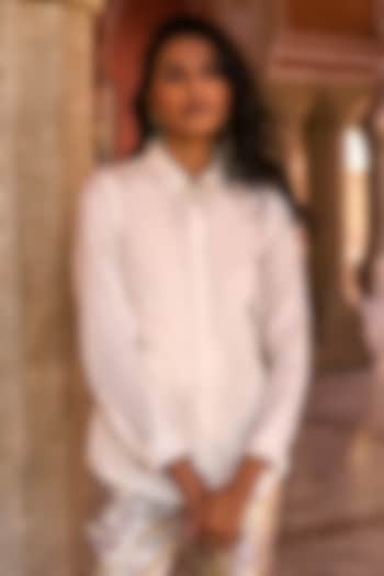 Lilac & Silver Polyester Shirt by Dash and Dot at Pernia's Pop Up Shop