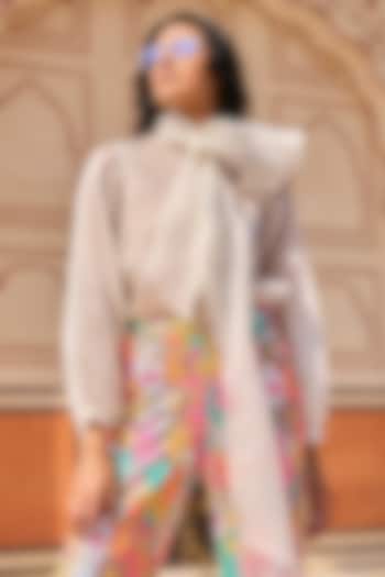 White Organza Shirt by Dash and Dot at Pernia's Pop Up Shop