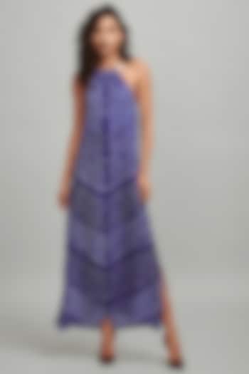 Royal Blue Tie-Dyed Maxi Dress by Dash and Dot