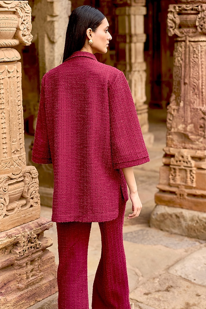 Brick Recycled Polyester Textured Top by Dash and Dot at Pernia's Pop Up Shop