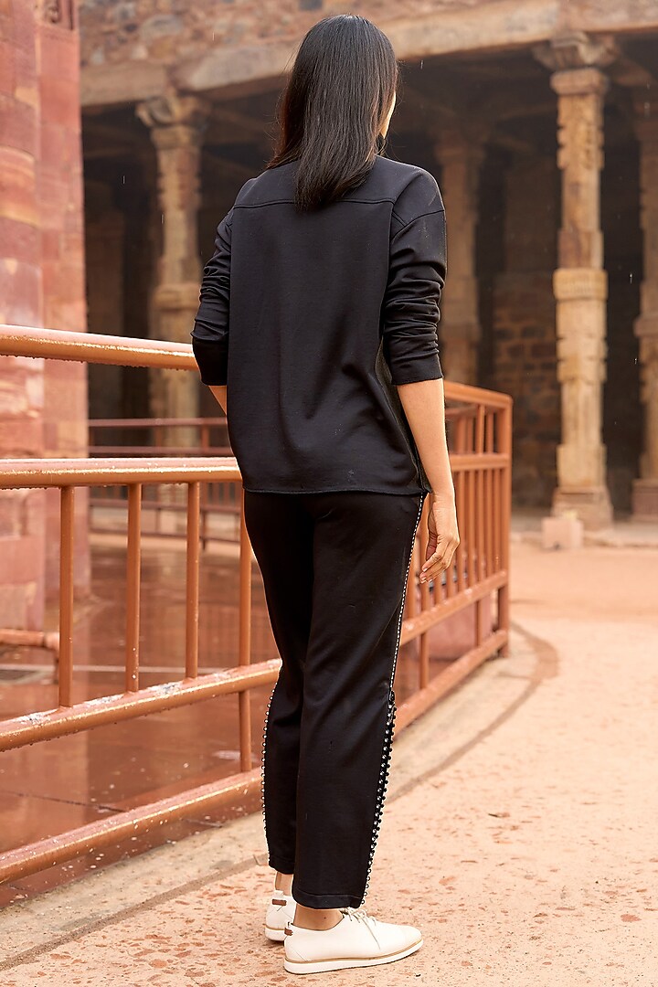 Black Recycled Polyester Co-Ord Set by Dash and Dot at Pernia's Pop Up Shop