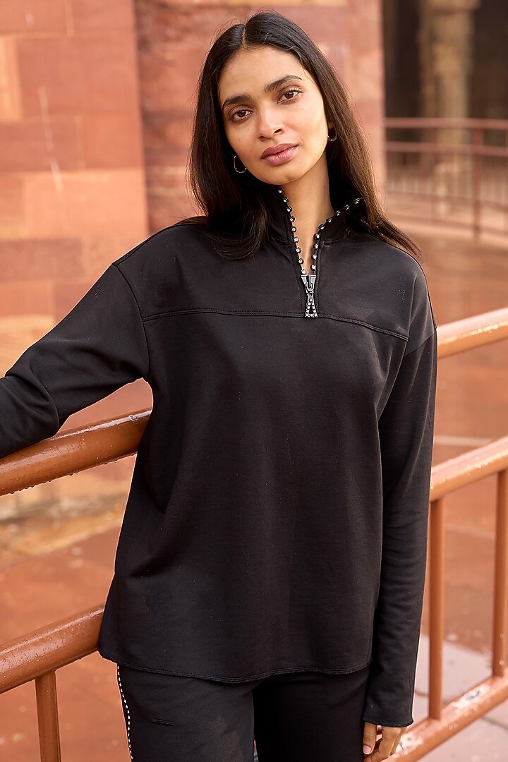 Black Recycled Polyester Co-Ord Set by Dash and Dot at Pernia's Pop Up Shop