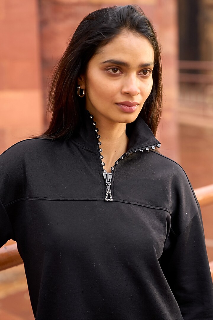 Black Recycled Polyester Co-Ord Set by Dash and Dot at Pernia's Pop Up Shop