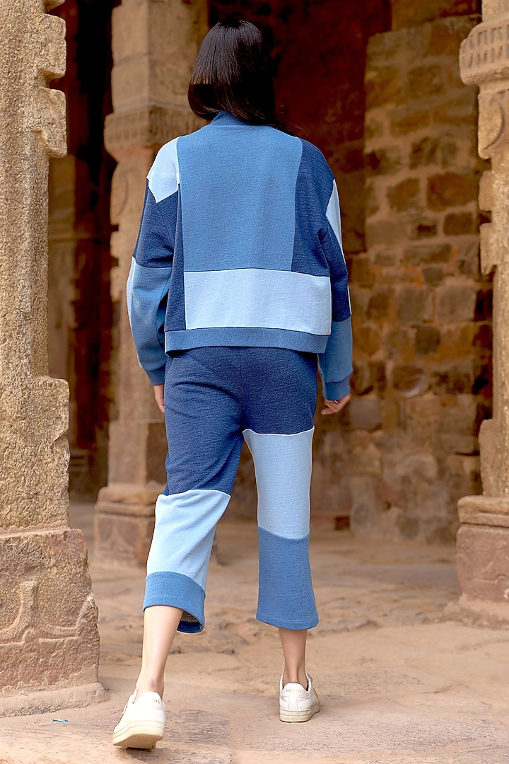 Indigo Cotton Denim Straight-Cut Jogger Pants by Dash and Dot at Pernia's Pop Up Shop