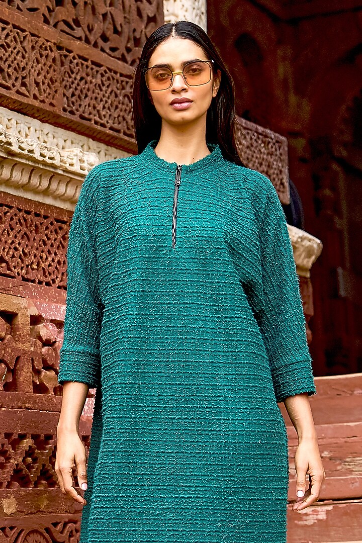 Emerald Recycled Polyester Spandex Midi Summer Dress by Dash and Dot at Pernia's Pop Up Shop