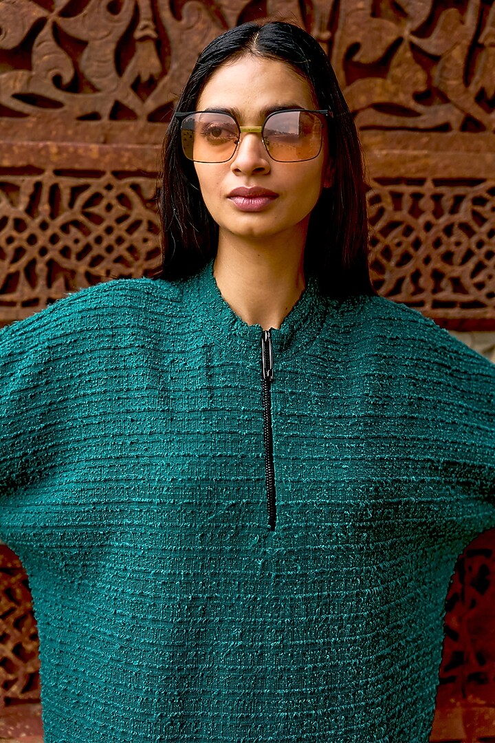 Emerald Recycled Polyester Spandex Midi Summer Dress by Dash and Dot at Pernia's Pop Up Shop
