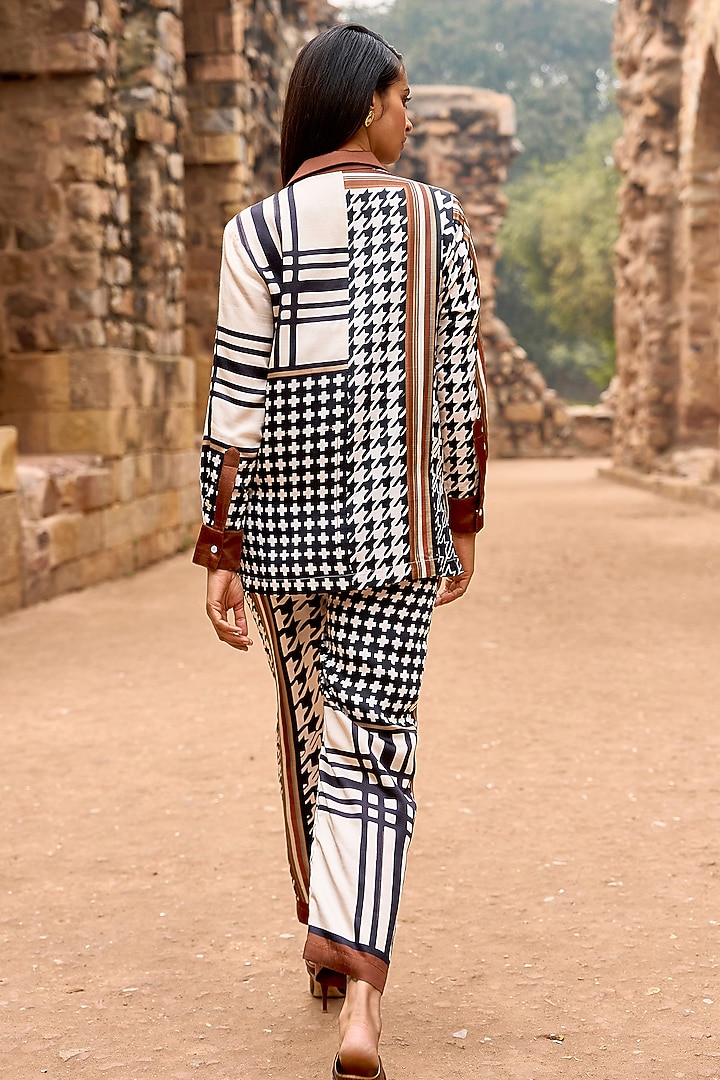 Multi-Colored Organic Viscose Geometric Printed Co-Ord Set by Dash and Dot at Pernia's Pop Up Shop