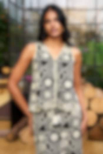 Black & White Cotton Lace Monochrome Top by Dash and Dot at Pernia's Pop Up Shop