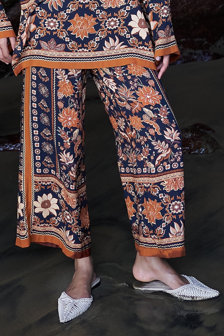Multi-Colored Organic Viscose Printed Pant Set by Dash and Dot at Pernia's Pop Up Shop