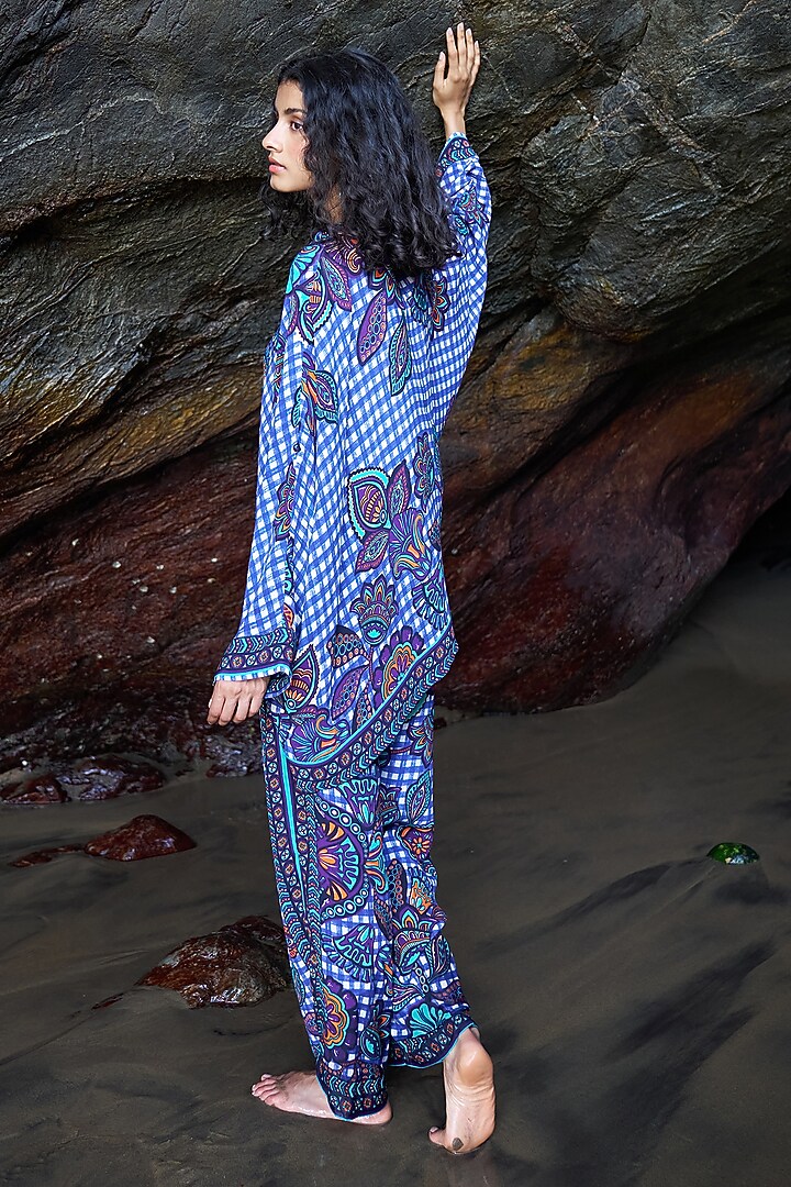 Multi-Colored Crepe Printed Co-Ord Set by Dash and Dot at Pernia's Pop Up Shop