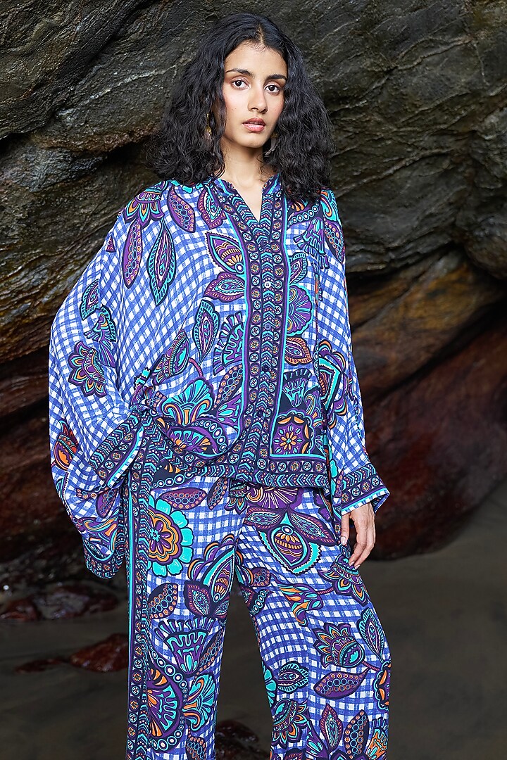 Multi-Colored Crepe Printed Co-Ord Set by Dash and Dot at Pernia's Pop Up Shop