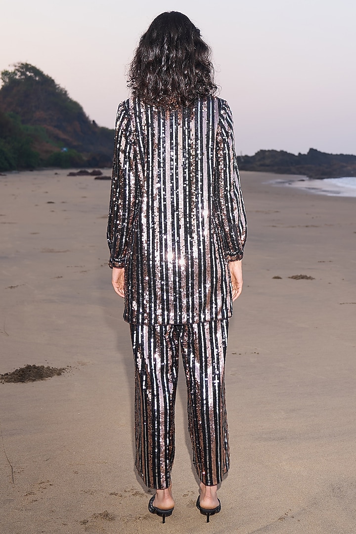 Multi-Colored Recycled Polyester Embroidered Co-Ord Set by Dash and Dot at Pernia's Pop Up Shop