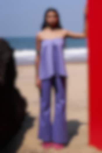 Lavender Suiting Fabric Pant Set by Dash and Dot at Pernia's Pop Up Shop