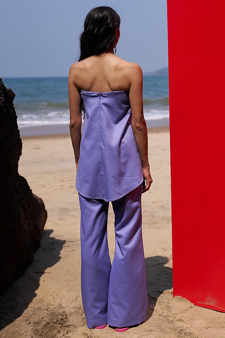 Lavender Suiting Fabric Pant Set by Dash and Dot at Pernia's Pop Up Shop