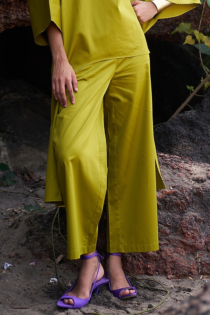 Olive Green Organic Cotton Co-Ord Set by Dash and Dot at Pernia's Pop Up Shop