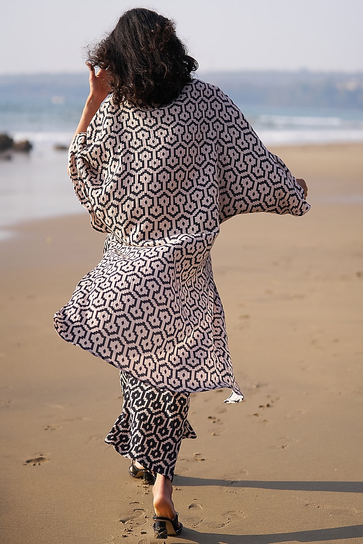 Black & White Organic Cotton Geometric Printed Co-Ord Set by Dash and Dot at Pernia's Pop Up Shop