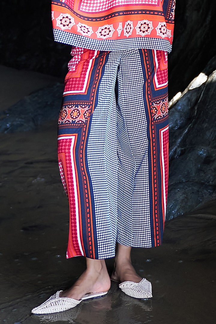 Multi-Colored Recycled Polyester Geometric Printed Co-Ord Set by Dash and Dot at Pernia's Pop Up Shop