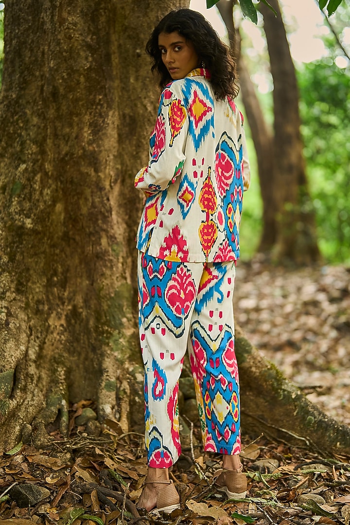 Multi-Colored Viscose Ikat Printed Pant by Dash and Dot at Pernia's Pop Up Shop