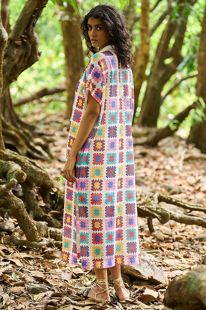 Multi-Colored Viscose Printed Summer Shirt Dress by Dash and Dot at Pernia's Pop Up Shop