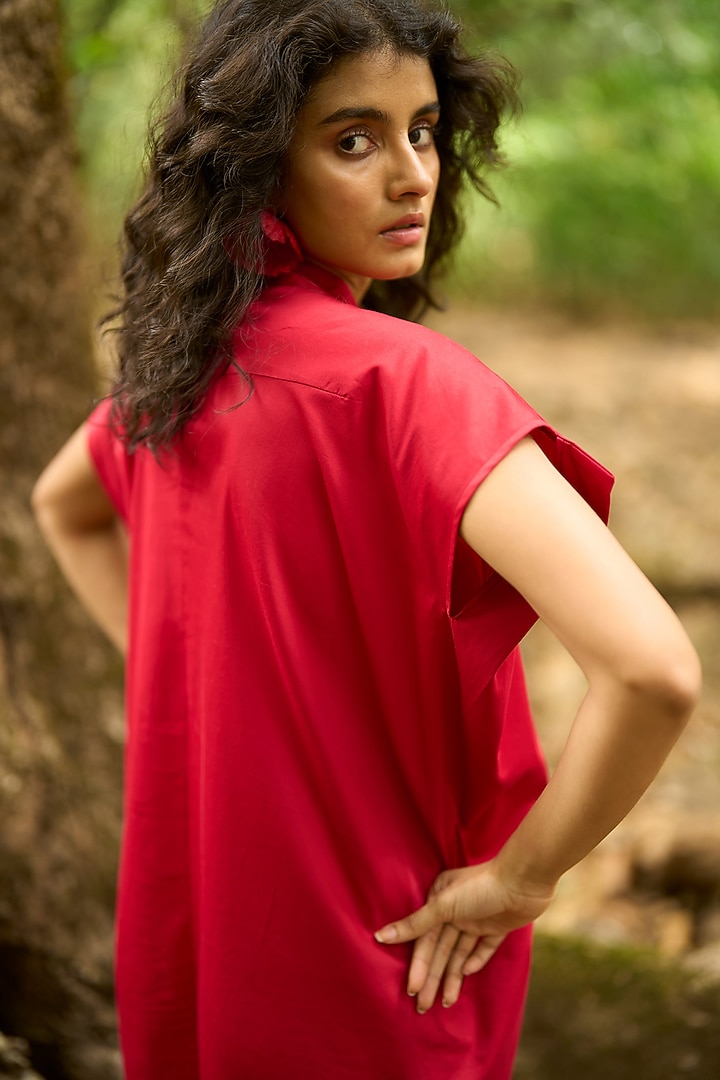 Maroon Organic Cotton Kaftan Summer Dress by Dash and Dot at Pernia's Pop Up Shop