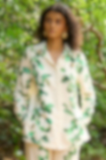 Off-White Organic Viscose Printed Shirt by Dash and Dot at Pernia's Pop Up Shop