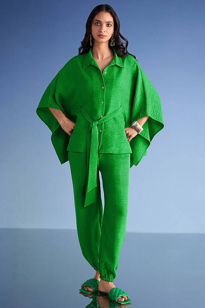 Pear-Colored Organic Cotton & Recycled Polyester Co-Ord Set by Dash and Dot at Pernia's Pop Up Shop