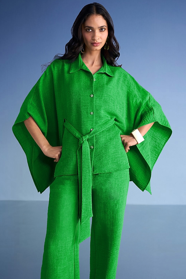 Pear-Colored Organic Cotton & Recycled Polyester Co-Ord Set by Dash and Dot at Pernia's Pop Up Shop