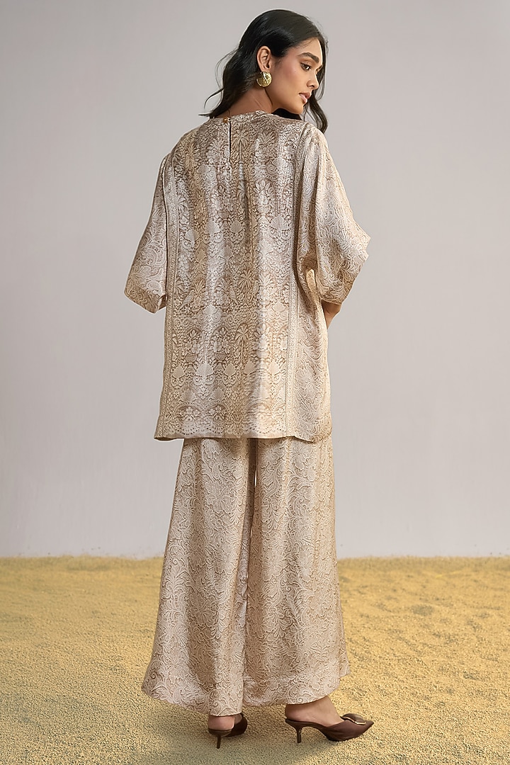 Sand & Ivory Viscose Printed Co-Ord Set by Dash and Dot at Pernia's Pop Up Shop