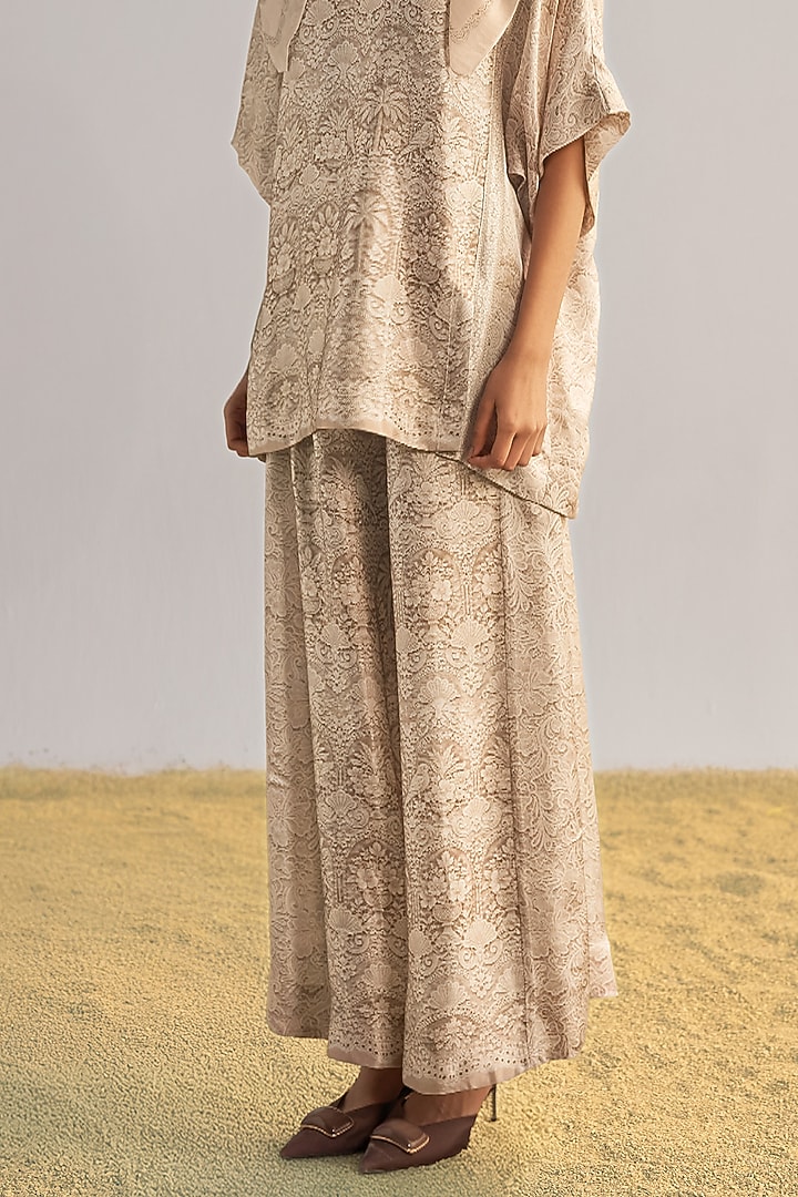 Sand & Ivory Viscose Printed Co-Ord Set by Dash and Dot at Pernia's Pop Up Shop