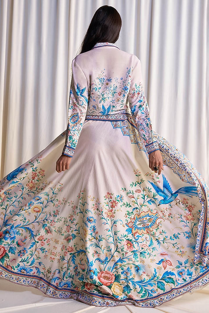 Multi-Colored Linen Botanical Printed Skirt Set by Dash and Dot at Pernia's Pop Up Shop