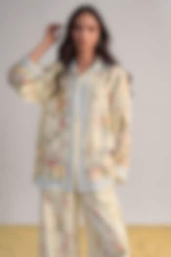 Multi-Colored Viscose Floral Printed Shirt by Dash and Dot at Pernia's Pop Up Shop