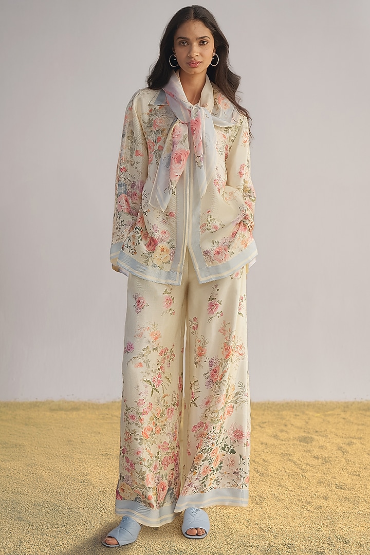 Multi-Colored Viscose Floral Printed Co-Ord Set by Dash and Dot at Pernia's Pop Up Shop