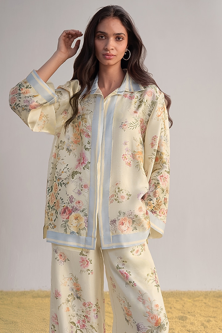 Multi-Colored Viscose Floral Printed Co-Ord Set by Dash and Dot at Pernia's Pop Up Shop