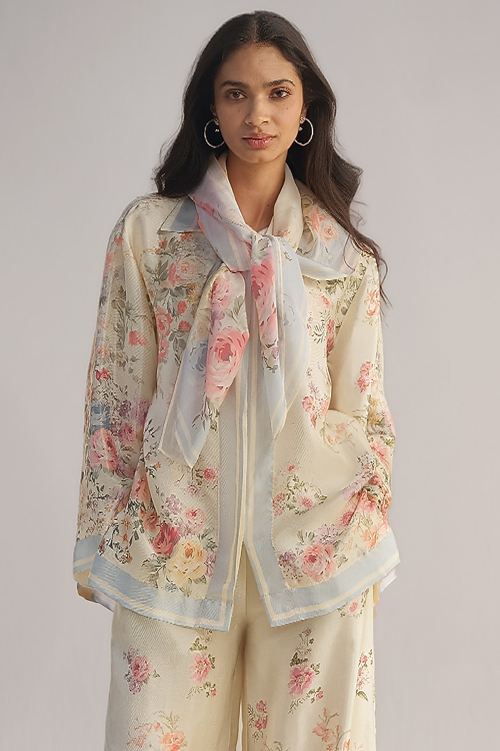 Multi-Colored Viscose Floral Printed Co-Ord Set by Dash and Dot at Pernia's Pop Up Shop