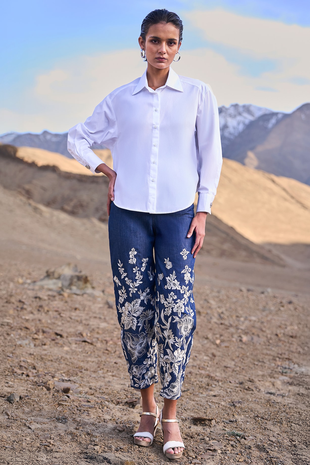sachin and babi light blue dress RaiR Women's Straight Pant Suit | Stylishly Embroidered Beads Work Organza Straight Pant Suit | Blue | Pakistani Suit | Chic Style main image 0