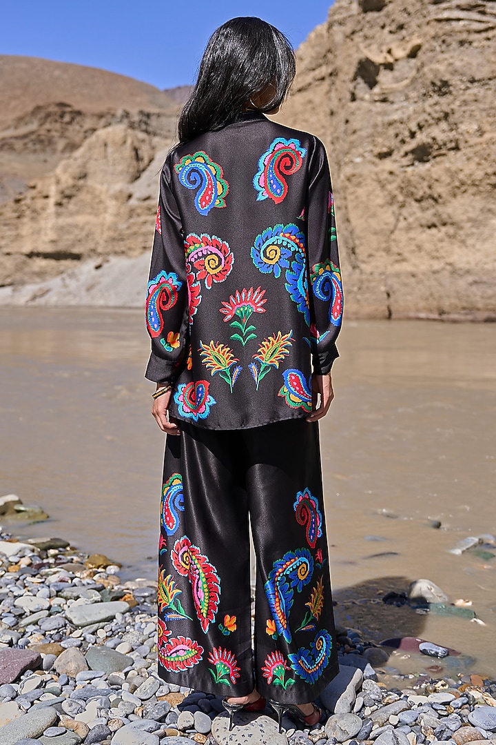 Multi-Colored Recycled Polyester Paisley Floral Printed Top by Dash and Dot at Pernia's Pop Up Shop