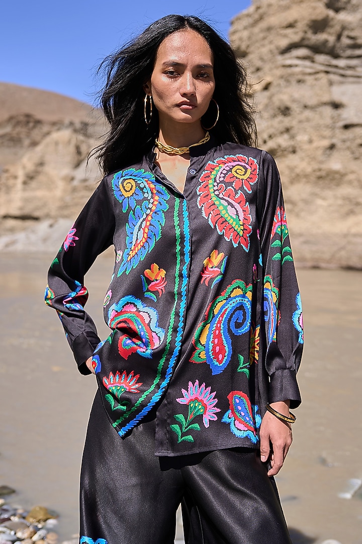 Multi-Colored Recycled Polyester Floral Printed Co-Ord Set by Dash and Dot at Pernia's Pop Up Shop