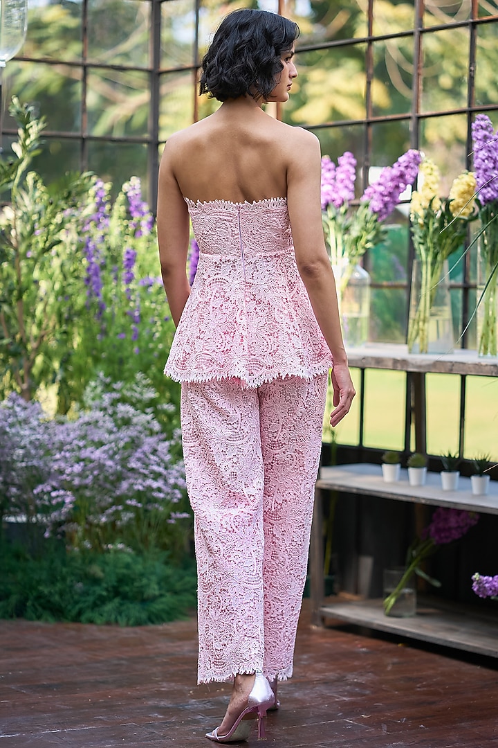 Pastel Pink Organic Viscose Floral Co-Ord Set by Dash and Dot at Pernia's Pop Up Shop