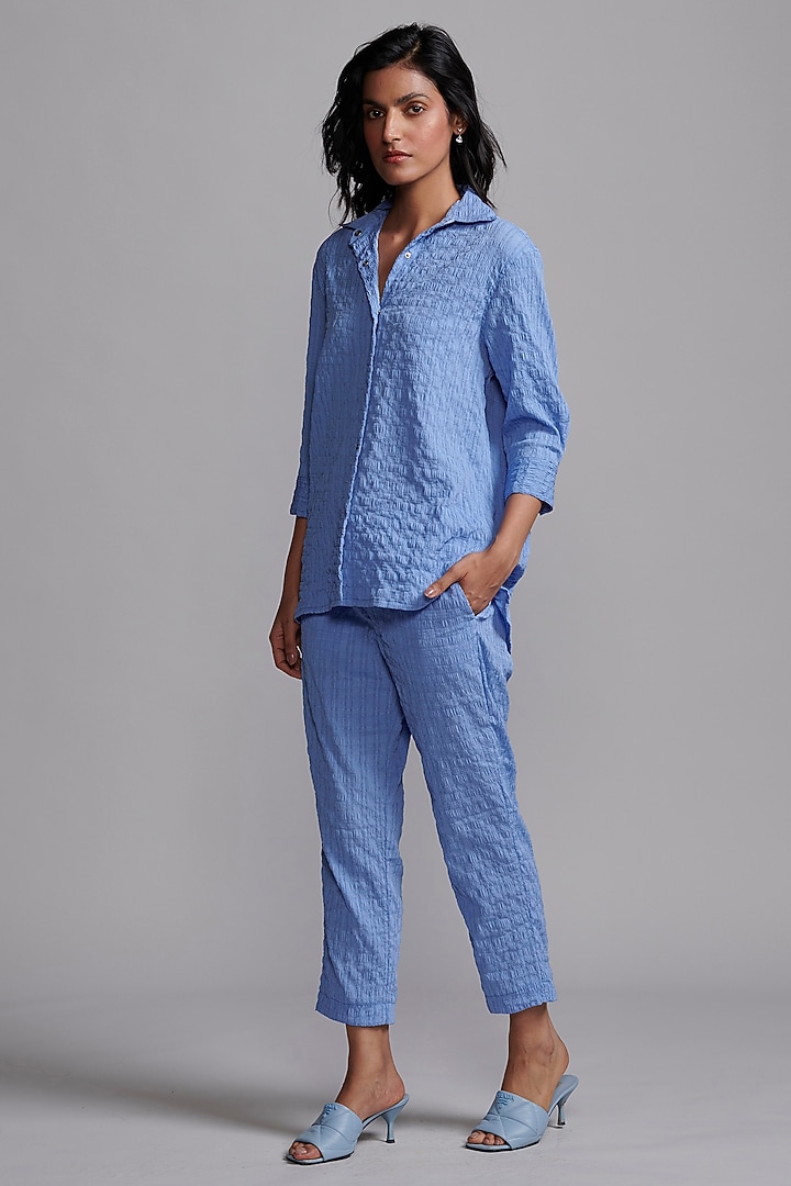 Sky Blue Recycled Polyester Co-ord Set by Dash and Dot at Pernia's Pop Up Shop