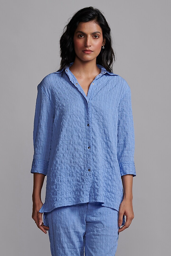 Sky Blue Recycled Polyester Co-ord Set by Dash and Dot at Pernia's Pop Up Shop